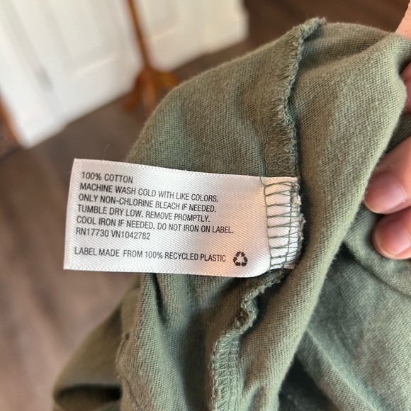 Ava & Viv 100% Cotten V-Neck T-Shirt | Olive Green | Size XXL - Picture 5 of 5